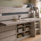 Vespa Mid Sleeper Bed with Desk - Grey Oak Effect