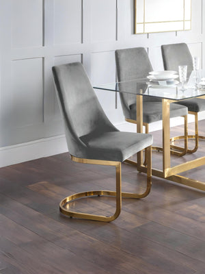 Set Of 2 Vittoria Cantilever Dining Chairs - Grey