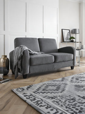 Vivo 2 Seater Sofa In Dusk Grey Chenille