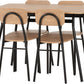 Warren 1+4 Dining Set - RUSSET OAK EFFECT/BLACK