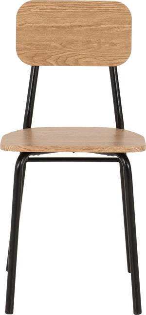 Warren 1+4 Dining Set - RUSSET OAK EFFECT/BLACK