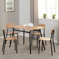 Warren 1+4 Dining Set - Russet Oak Effect/Black