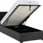 Waverley 3' Storage Bed - Black Faux Leather