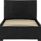 Waverley 3' Storage Bed - Black Faux Leather