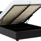 Waverley 5' Storage Bed - Black Faux Leather