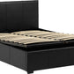 Waverley 4'6" Storage Bed - Black Faux Leather