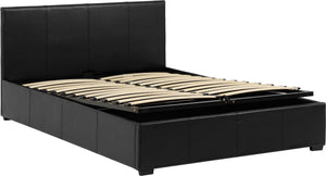 Waverley 4'6" Storage Bed - BLACK PU