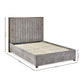 Whitmore Grey Chenille Upholstered Double Bed