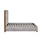 Whitmore Grey Chenille Upholstered King Bed