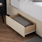 Wilton Upholstered 4 Drawer Storage Bed Frame - Oatmeal Linen, Double