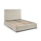 Wilton Upholstered 4 Drawer Storage Bed Frame - Oatmeal Linen, King