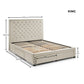 Wilton Upholstered 4 Drawer Storage Bed Frame - Oatmeal Linen, King