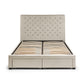 Wilton Upholstered 4 Drawer Storage Bed Frame - Oatmeal Linen, Super King