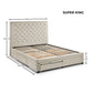 Wilton Upholstered 4 Drawer Storage Bed Frame - Oatmeal Linen, Super King