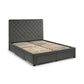 Wilton Upholstered 4 Drawer Storage Bed Frame - Dark Grey Linen, King