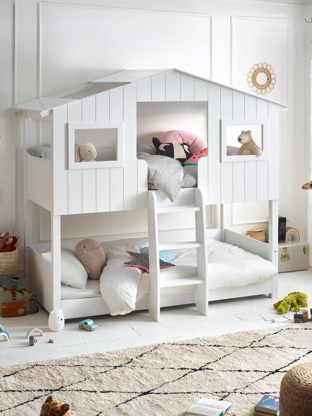 Willow Treehouse Bunk Bed – White, Single