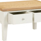 Windsor 2 Drawer Coffee Table - Ivory/Oak