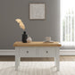 Windsor 2 Drawer Coffee Table - Ivory/Oak