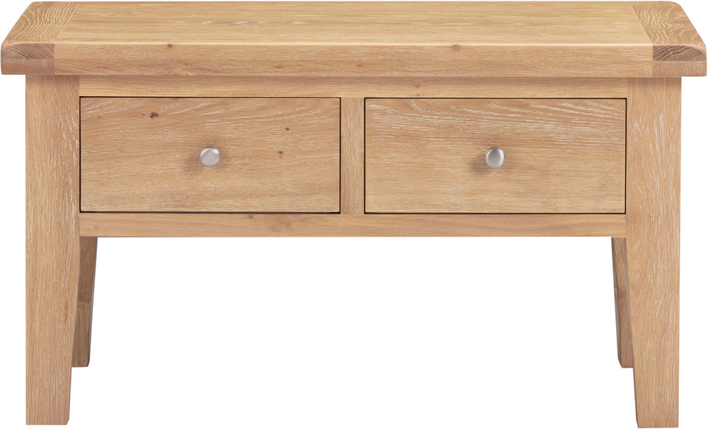 Windsor 2 Drawer Coffee Table - NATURAL OAK