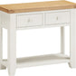 Windsor 2 Drawer Console Table - IVORY/OAK