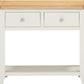 Windsor 2 Drawer Console Table - Ivory/Oak