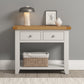 Windsor 2 Drawer Console Table - Ivory/Oak