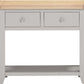 Windsor 2 Drawer Console Table - PEBBLE GREY/OAK