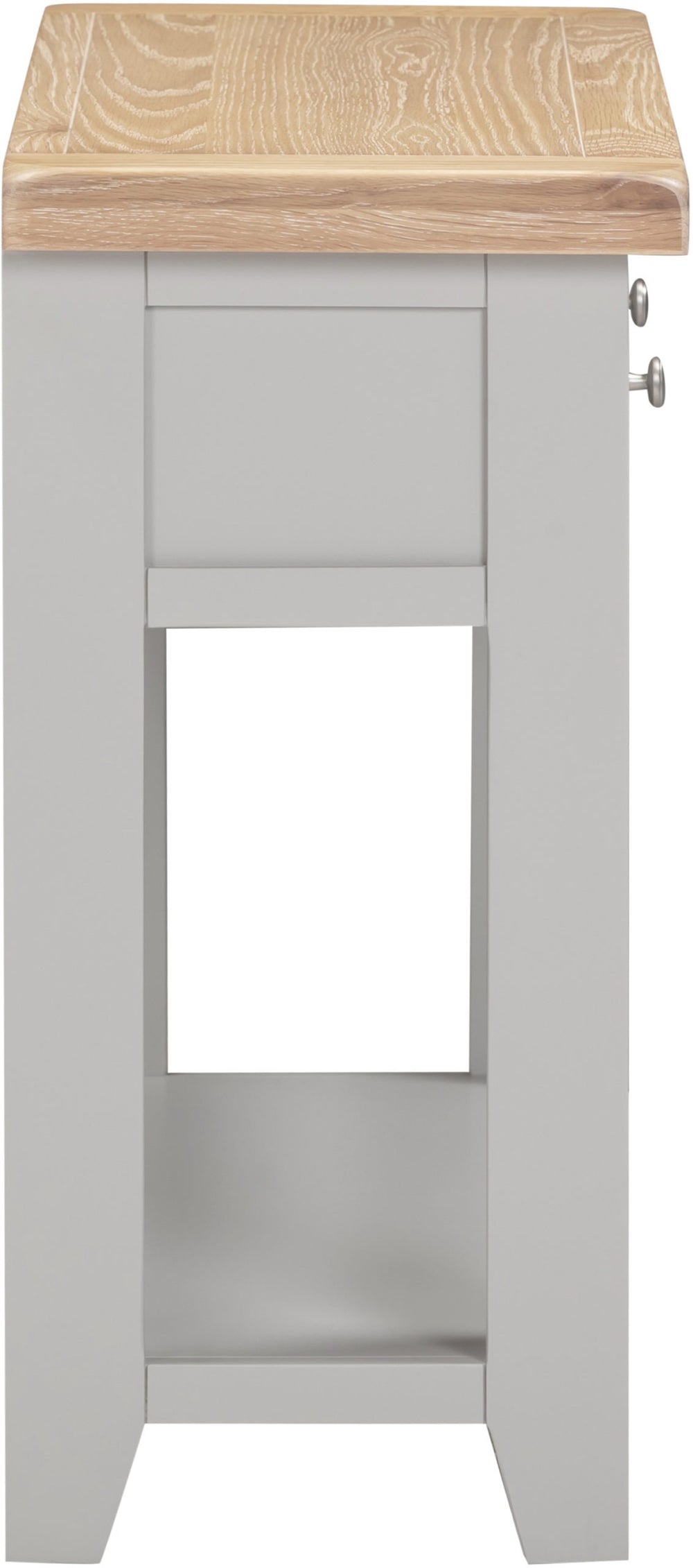 Windsor 2 Drawer Console Table - PEBBLE GREY/OAK
