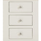 Windsor 3 Drawer Bedside - Ivory/Oak