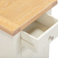 Windsor 3 Drawer Bedside - Ivory/Oak