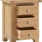 Windsor 3 Drawer Bedside - NATURAL OAK