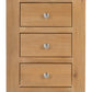 Windsor 3 Drawer Bedside - Natural Oak