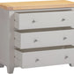 Windsor 3 Drawer Chest - PEBBLE GREY/OAK