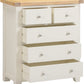 Windsor 3+2 Drawer Chest - Ivory/Oak