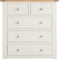 Windsor 3+2 Drawer Chest - Ivory/Oak