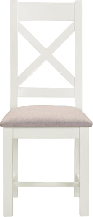Windsor Cross Back Chair (Box of 2) - IVORY/OAT FABRIC