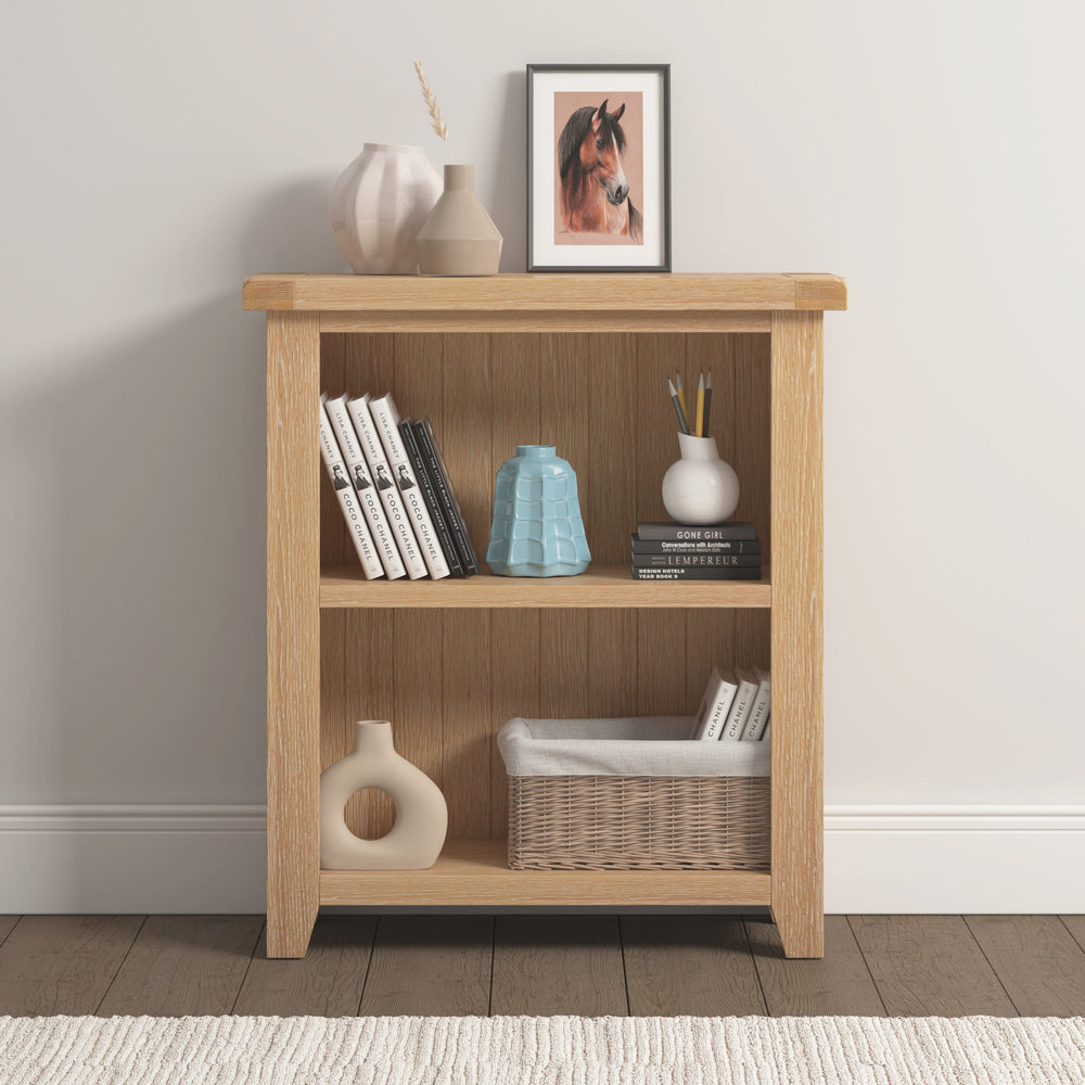 Windsor Low Bookcase - NATURAL OAK