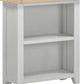 Windsor Low Bookcase - Pebble Grey/Oak