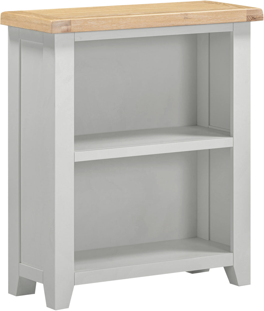 Windsor Low Bookcase - PEBBLE GREY/OAK