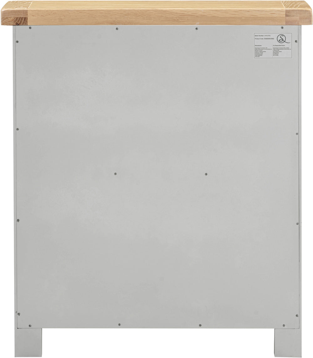 Windsor Low Bookcase - PEBBLE GREY/OAK