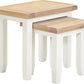Windsor Nest of 2 Tables - IVORY/OAK