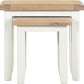 Windsor Nest of 2 Tables - Ivory/Oak