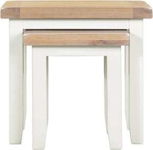 Windsor Nest of 2 Tables - IVORY/OAK