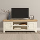 Windsor Straight TV Unit - Ivory/Oak