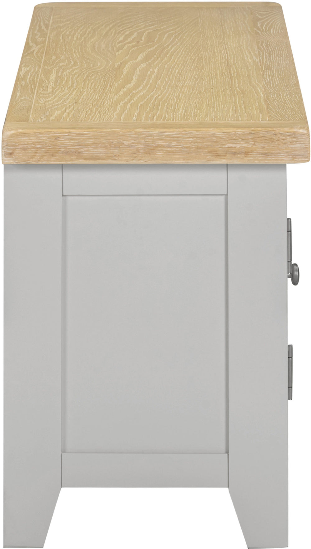 Windsor Straight TV Unit - PEBBLE GREY/OAK