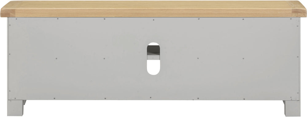 Windsor Straight TV Unit - PEBBLE GREY/OAK