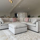Santorini Sofa Grey Large Corner with Footstool