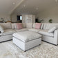 Santorini Sofa Grey Large Corner with Footstool