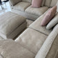 Santorini Sofa Grey Large Corner with Footstool