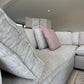 Santorini Sofa Grey Large Corner with Footstool